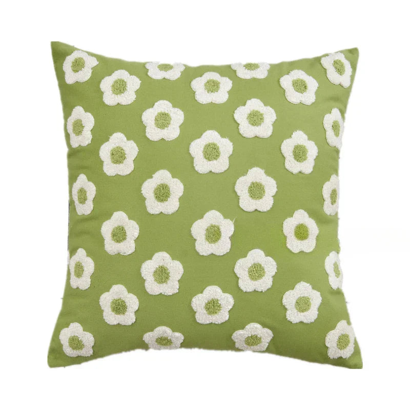 Soléa – Jacquard-Kissenbezug mit raffiniertem Sonnenblumenmuster