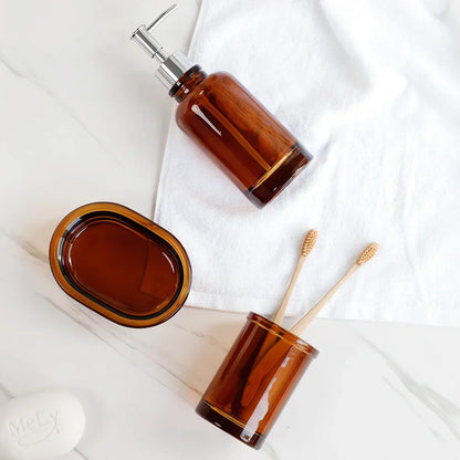 Apothecary Luxe – Elegantes Glas-Badezimmer-Set für einen zeitlosen Look