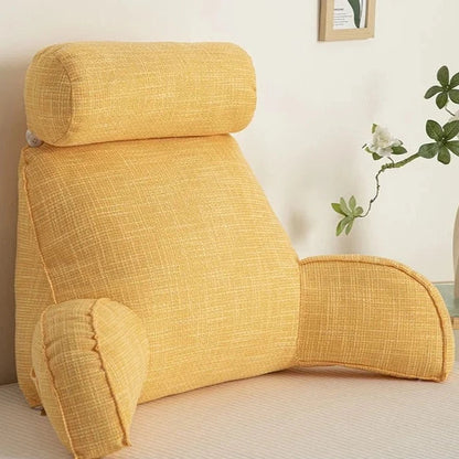 Deluxe Rückenstütz-Kissen – Ergonomische Unterstützung mit verstellbarem Kopfteil & waschbarem Bezug