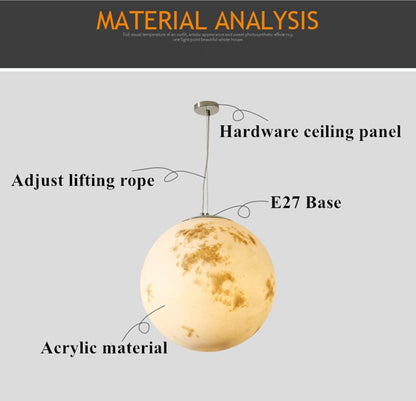Nordischer moderner kreativer Vollmond-Kronleuchter