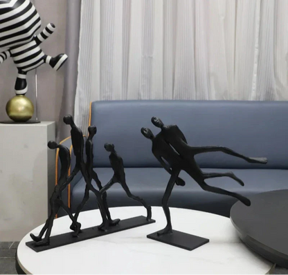 Abstrakte Gusseisenfiguren