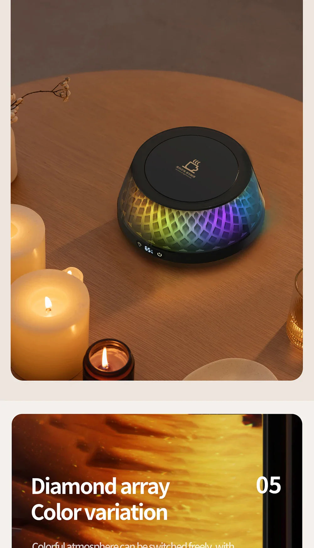 Royaleva USB Kaffeetassenwärmer – 4 Temperatureinstellungen, thermostatischer Untersetzer für Zuhause und Büro