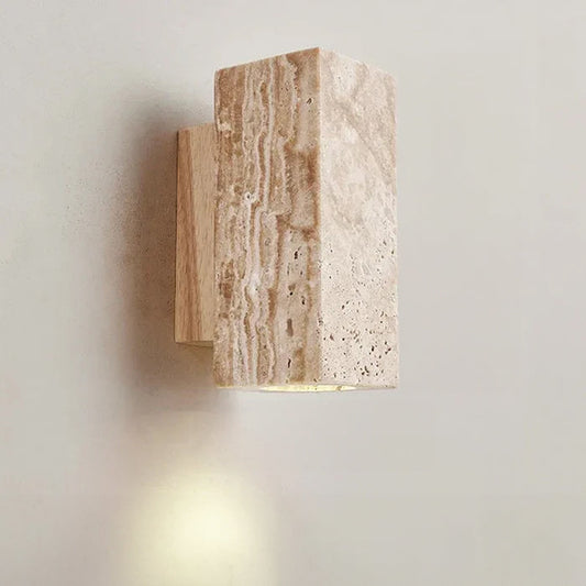 Stein Wandlicht mit natürlichem Travertin-Design