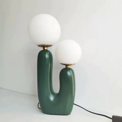 Moderne Tischlampe Kaktus – Kreative und elegante Beleuchtung mit Glasglobes