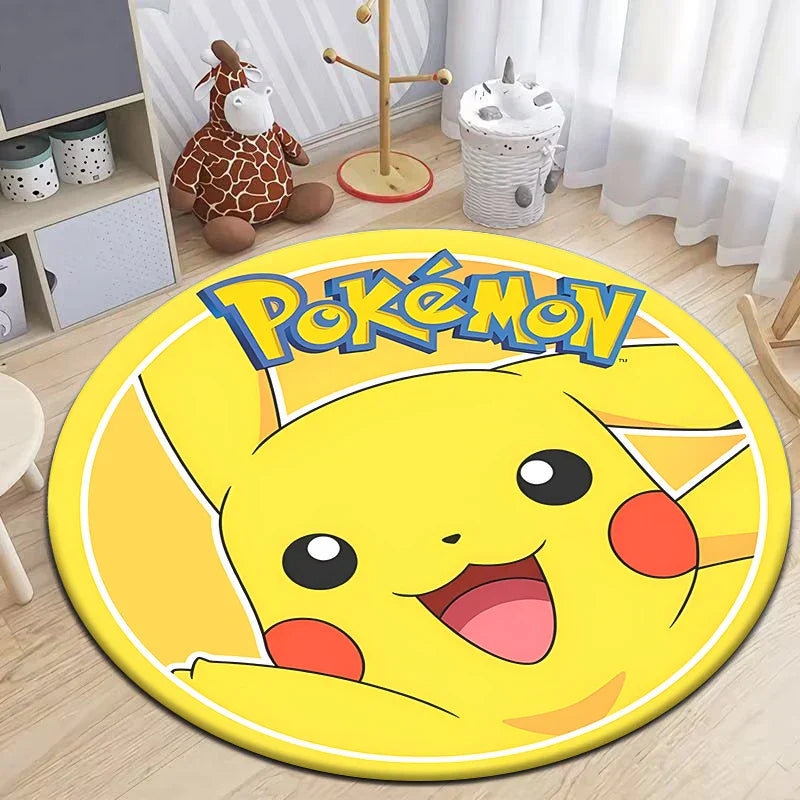 Pokemon Cartoon HD Gedruckter Rundteppich Dropshipping Teppich für Wohnzimmer Bereich Teppich Große Haustiermatte Weiche Kreis Teppiche Raumteppich