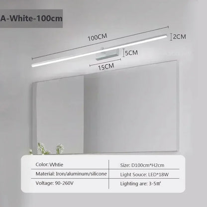 RoyaleGlow Moderne LED Badezimmer Wandleuchte mit einstellbarem Tricolor Licht