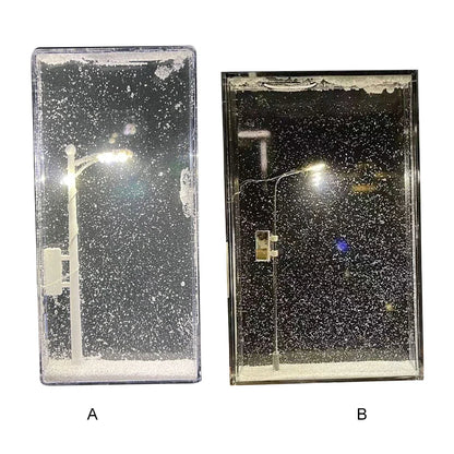 RoyaleGlow Schnee Nachtlampe – Gemütliches Winterwunderland Schreibtischlicht