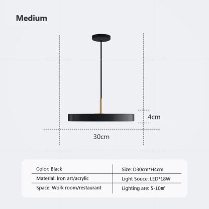 Minimalistische Metall Hängeleuchte