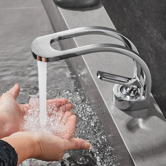 Oliver - Gebogener Dual-Channel Moderner Badezimmer Wasserhahn