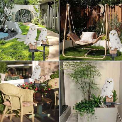 Garduru Eulen Gartenlicht – Charmante & Wetterfeste Außen LED Lampe