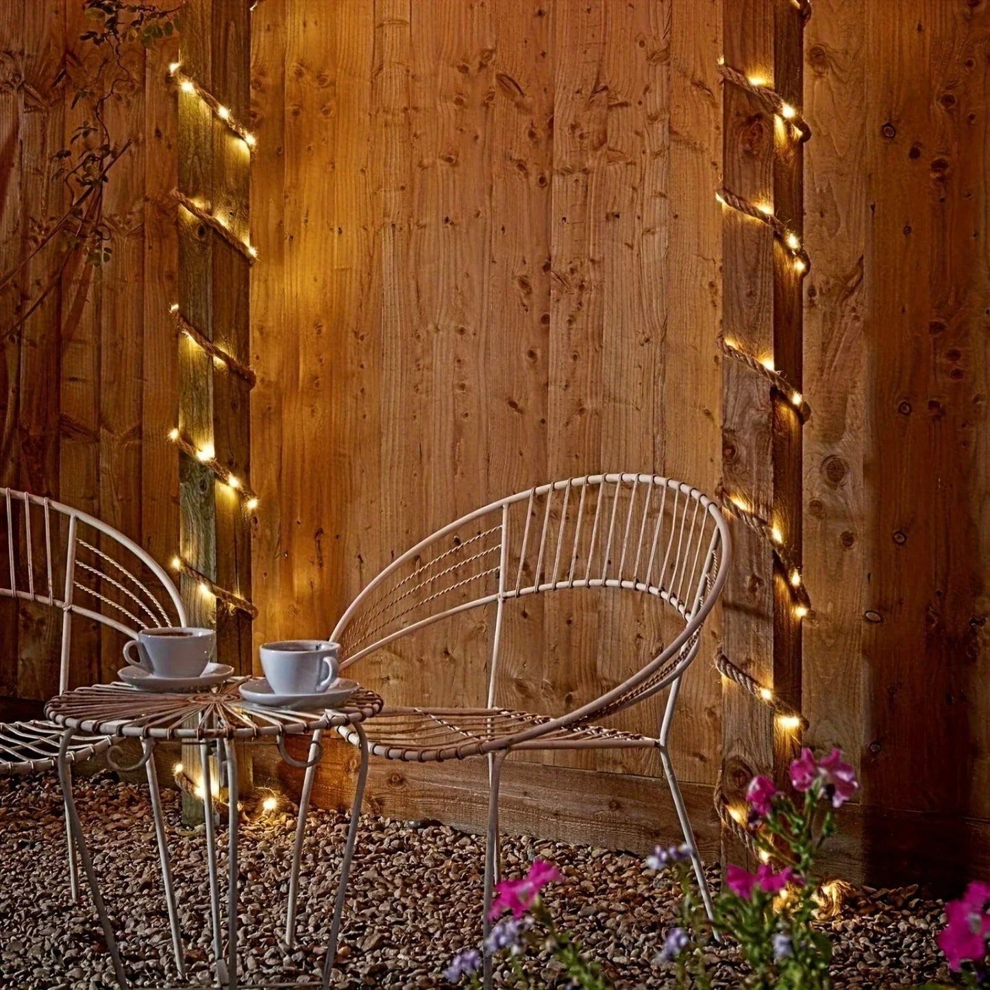 Garduru | Solarbetriebenes Hanfseillicht | Nachhaltige Dekobeleuchtung für Garten & Terrasse