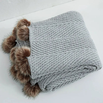 Garduru - Weiche Chenille-Strickdecke für Bett und Sofa