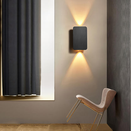LED Wandleuchte Rechteck | Moderne Metall Innenlampe