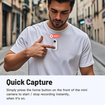 1080P Kleine WiFi Mini Pocket Action Kamera - Tragbarer Sport Video Recorder für Kinder, Freisprech, am Körper getragen
