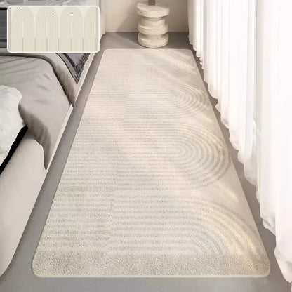 Royaleva Moderner Nachttischteppich - Weicher Faux Cashmere Rutschfester Langer Bereichsteppich