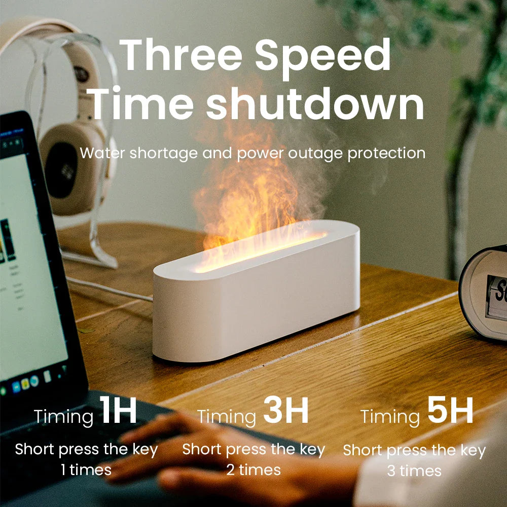 Ätherisches Öl Aroma Diffuser Flamme Luftbefeuchter mit RGB Licht