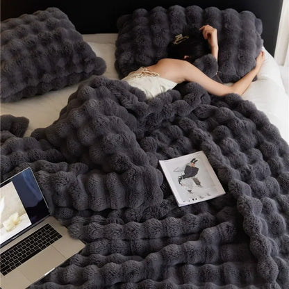 Bubble Plush Weiche Decke