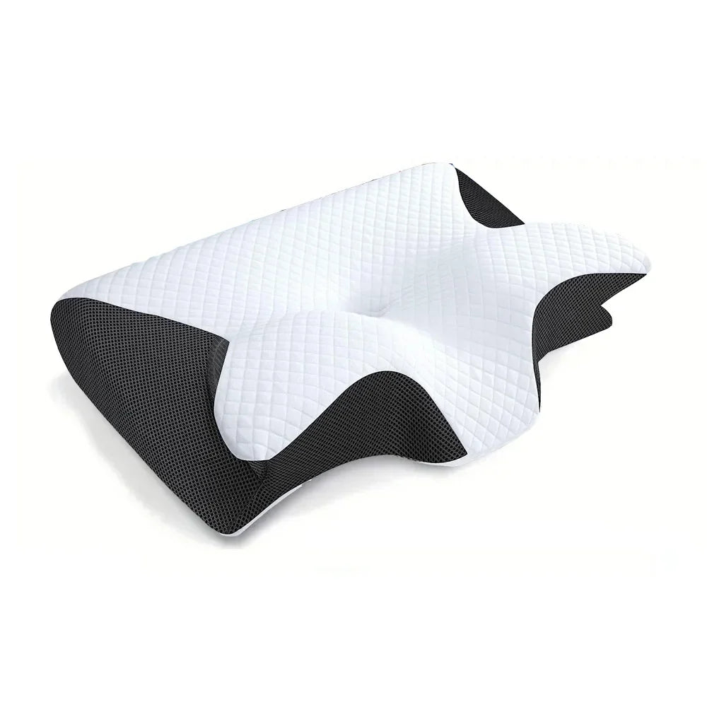 Memory Foam Nackenstützkissen – 2-in-1 Ergonomische Nackenstütze