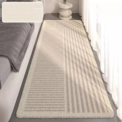 Royaleva Moderner Nachttischteppich - Weicher Faux Cashmere Rutschfester Langer Bereichsteppich