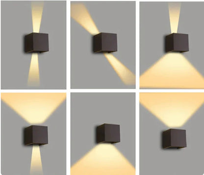 LED Würfel Wandlampe – Modernes Außen-Wasserdichtes Wandlicht