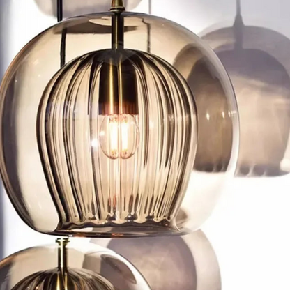 TimberGlow – Moderne Hängelampe aus Glas