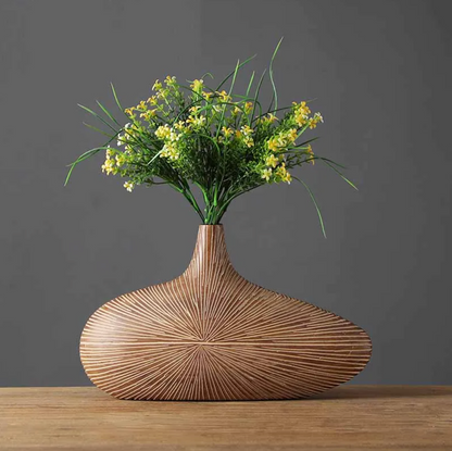 Garduru Sahara Skulpturierte Vase | Handgefertigt | Moderne Deko für Zuhause | Elegantes Design