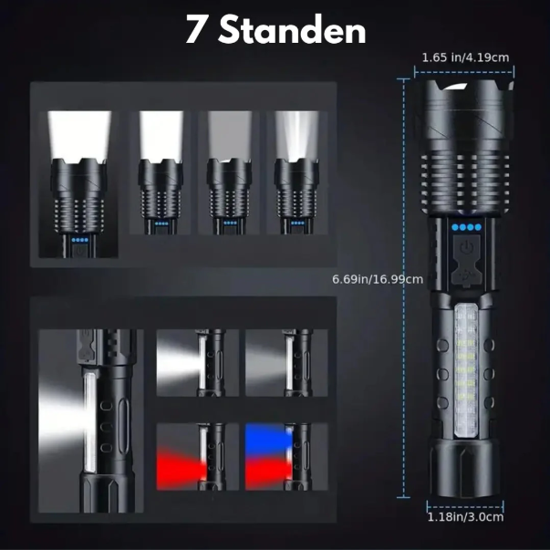 Taktische Hochleistungs-Taschenlampe mit 5000 Lumen