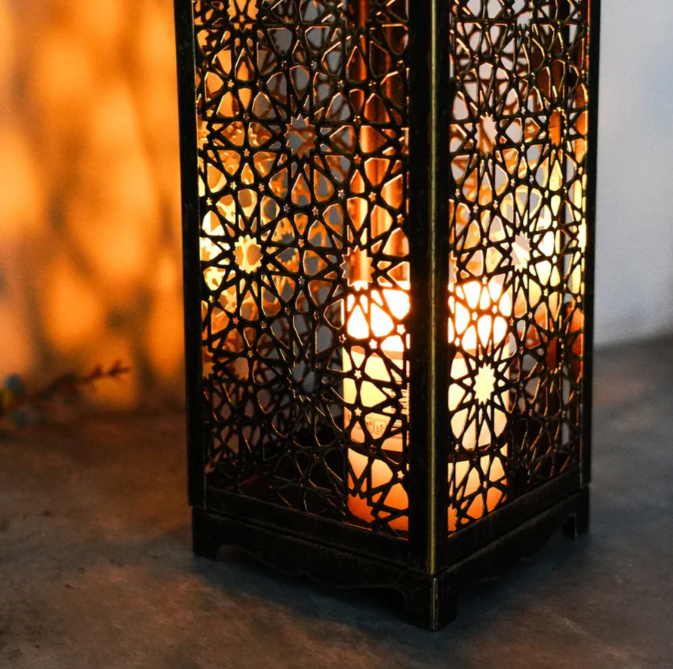 Vintage-Windlicht im Bronzedesign