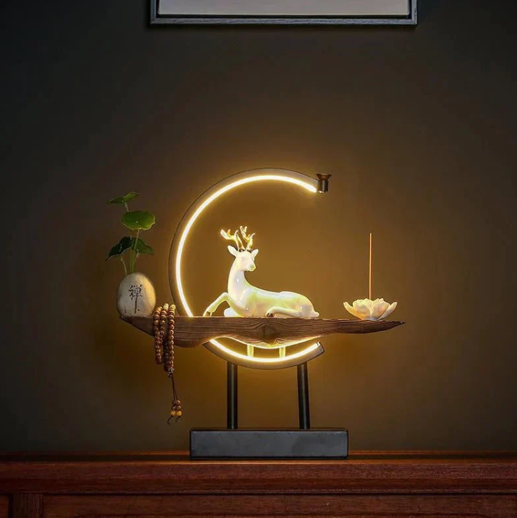 Luminous Deer Räucherhalter & LED Lampe