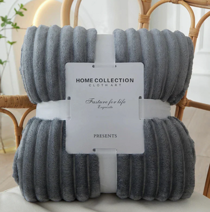 Gemütliche gestreifte Flanellfleece-Decke