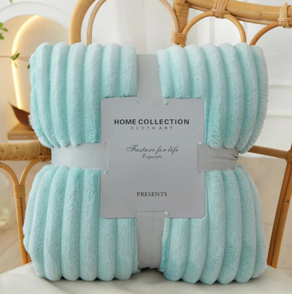 Gemütliche gestreifte Flanellfleece-Decke