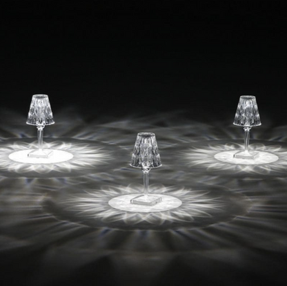 Elegante Kristall-Acryl- Tischlampe