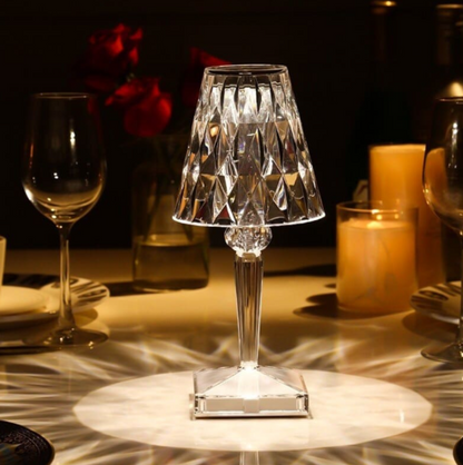 Elegante Kristall-Acryl- Tischlampe