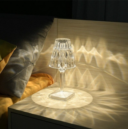 Elegante Kristall-Acryl- Tischlampe