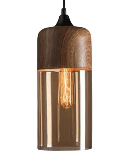 Stylische skandinavische Holzpendelleuchte