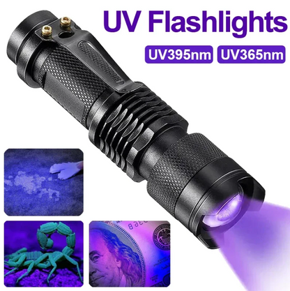 UltraBright UV Taschenlampe – Hochleistungs-Ultraviolett-Torche zur Flecken- und Tierurinerkennung