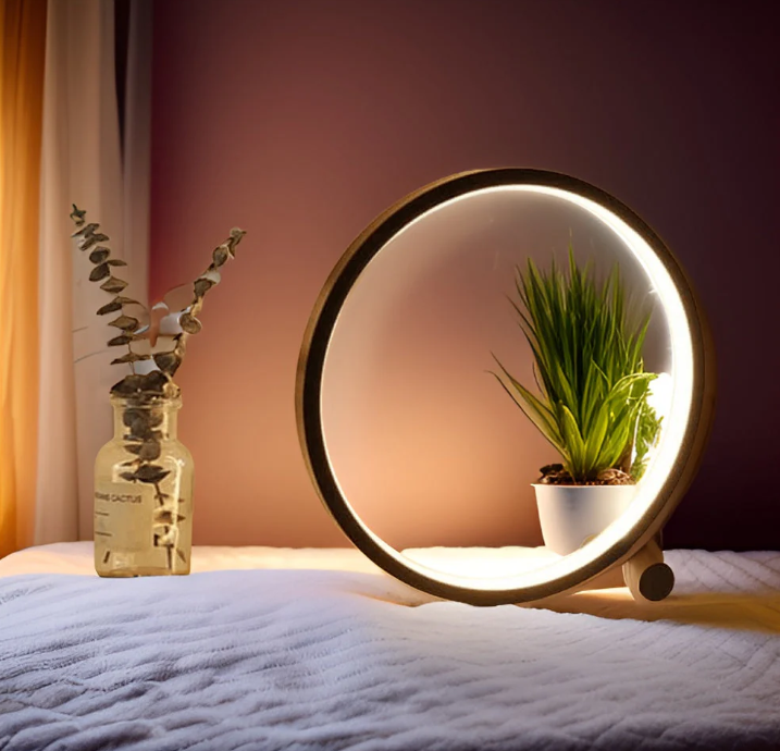 Schlichte Kreißlampe mit Dimmfunktion