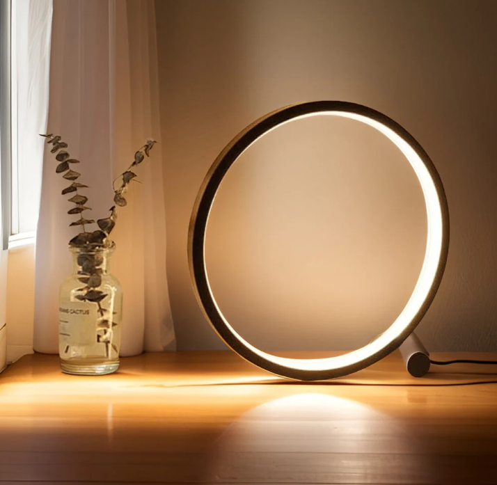 Schlichte Kreißlampe mit Dimmfunktion