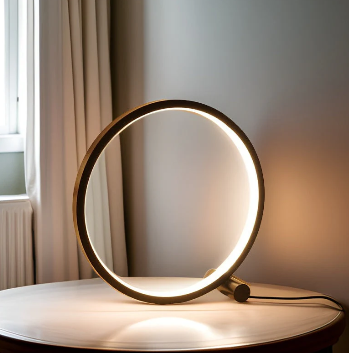 Schlichte Kreißlampe mit Dimmfunktion