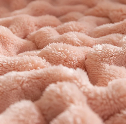 Luxuriöse Fleece-Decke Mit Blasenstruktur