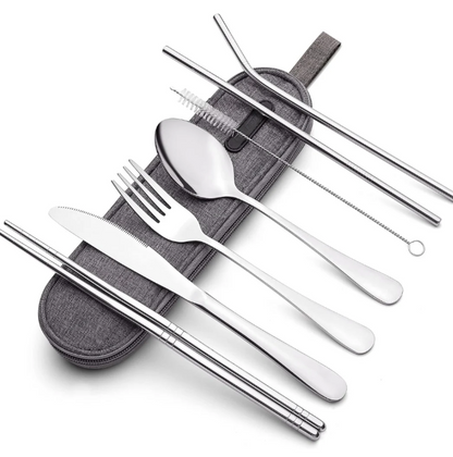 Tragbares Edelstahl Besteckset