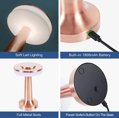 Elegante kabellose LED-Tischlampe