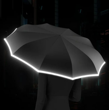 Winddicht Reflektierender Sicherheitsregenschirm