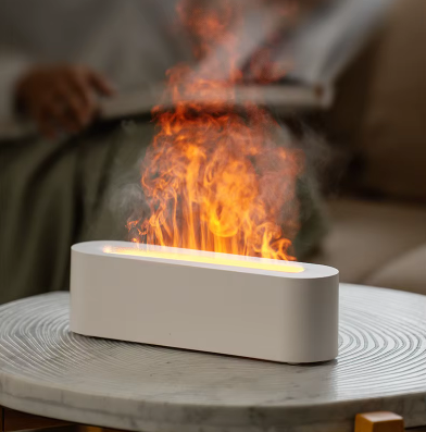 Ätherisches Öl Aroma Diffuser Flamme Luftbefeuchter mit RGB Licht