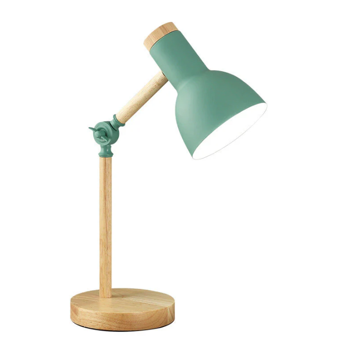 Skandinavische Tischlampe aus Holz