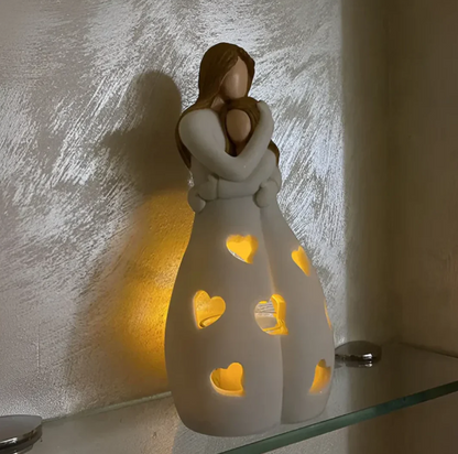Symbolischer Mutter-und-Kind-Kerzenständer