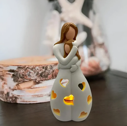 Symbolischer Mutter-und-Kind-Kerzenständer