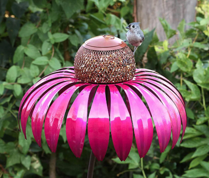 Vogelfutter Station im Blumen-Design