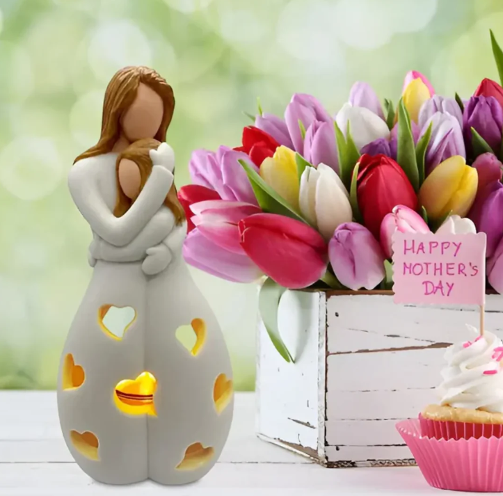 Symbolischer Mutter-und-Kind-Kerzenständer