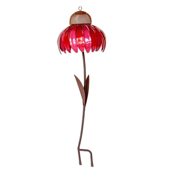 Vogelfutter Station im Blumen-Design